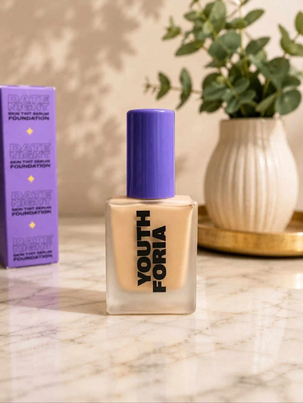 Youthforia Date Night Skin Tint Serum Foundation 245 Light Medium Neutral NIB